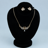 Emerald Grace Leaf Diamond Set (NEC-SLV-011)