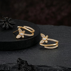 Golden Bloom Diamond Earrings (ERG-GLD-014)