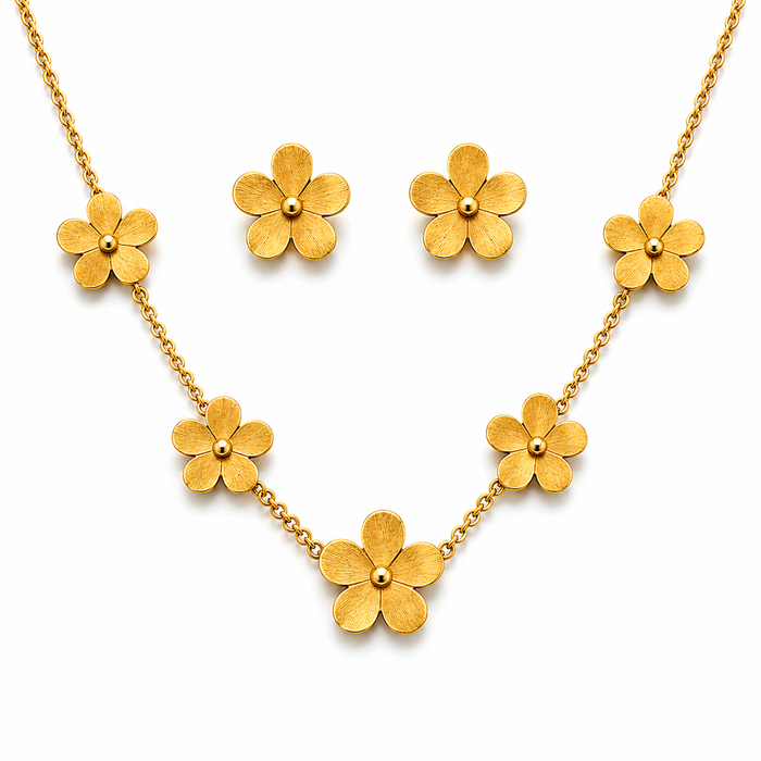 Golden Blossom Jewelry Set (NECBR-GLD-006)