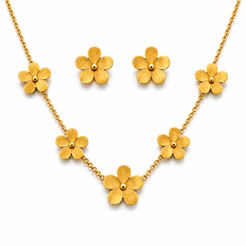 Golden Blossom Jewelry Set (NECBR-GLD-006)