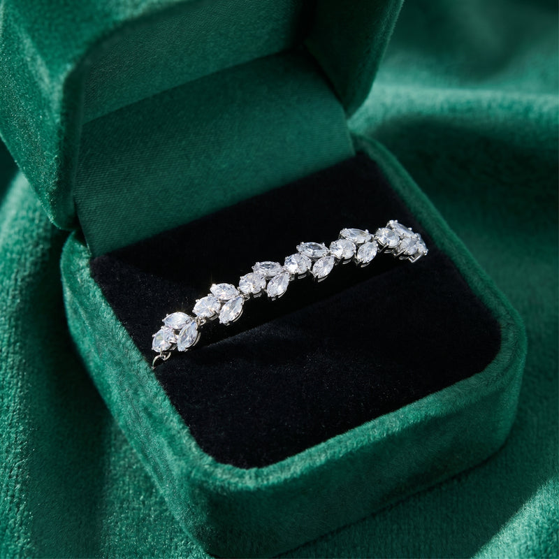 Celestial Sparkle Crystal Bracelet (BRLT-SLV-008)