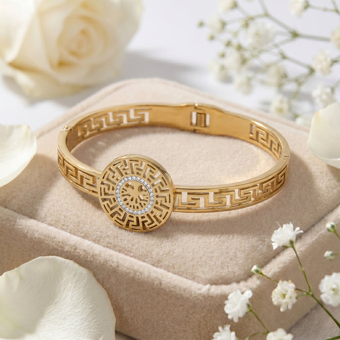 Imperial Maze Luxe Gold Bangle (BNGL-GLD-002)