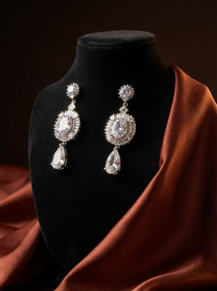 Radiance Drop Earrings (ERG-SLV-012)