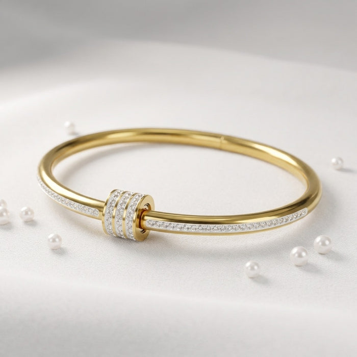 Sparkle Gold Crystal Bangle (BNGL-GLD-001)