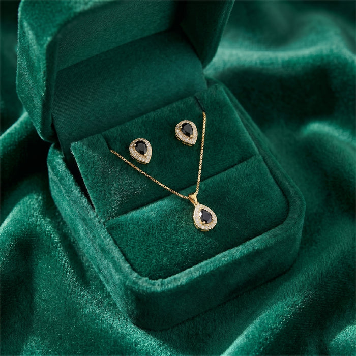 Emerald Elegance Jewelry Set (NEC-BLK-010)