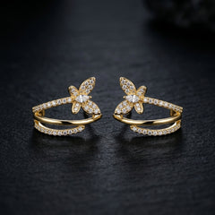 Golden Bloom Diamond Earrings (ERG-GLD-014)