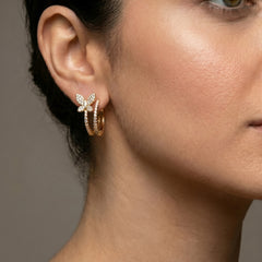 Golden Bloom Diamond Earrings (ERG-GLD-014)